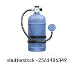 Oxygen cylinder Icon, 3d illustration