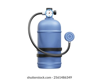 Oxygen cylinder Icon, 3d illustration