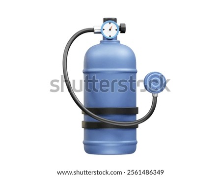 Oxygen cylinder Icon, 3d illustration