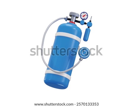 Oxygen cylinder icon 3d render concept of medical amp healthcare oxygen