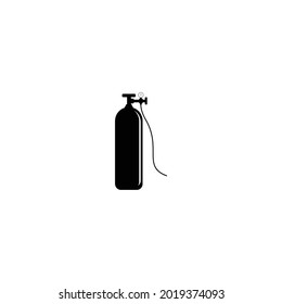 Oxygen Cylinder icon, Gas cylinder tank for all inert and mixed inert gases, vector icon - Vector
