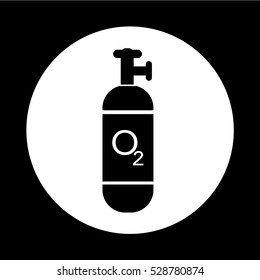 Oxygen Cylinder icon illustration design