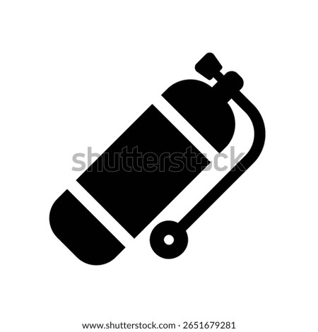 Oxygen cylinder icon for scuba diving
