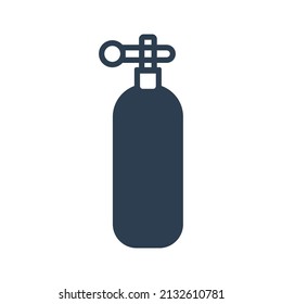 oxygen cylinder icon. Simple editable vector graphics.
