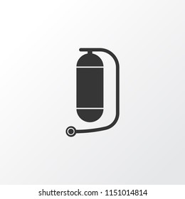 Oxygen cylinder icon symbol. Premium quality isolated underwater tank element in trendy style.