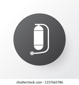 Oxygen cylinder icon symbol. Premium quality isolated underwater tank element in trendy style.