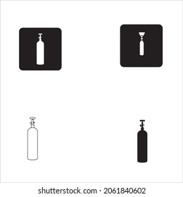 Oxygen Cylinder Icon , Oxygen Tank Icon set 