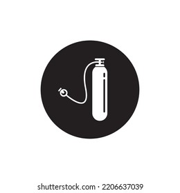 oxygen cylinder icon vector illustration logo design