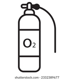 oxygen cylinder icon vector template illustration logo design