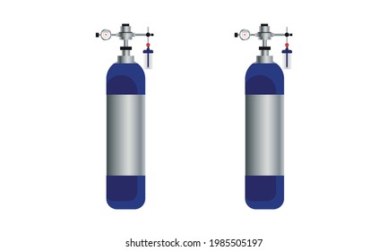 Oxygen Cylinder  Icu Medical Gas Cylinder Hospital equipment illustration