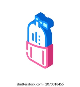 oxygen cylinder isometric icon vector. oxygen cylinder sign. isolated symbol illustration