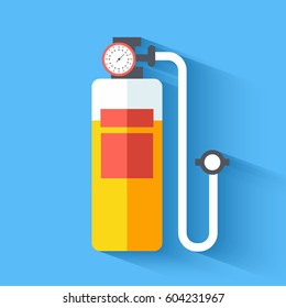 Oxygen cylinder for swimming. Vector icon illustration background. Colorful template for you design, web and mobile applications concept