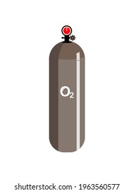 Oxygen cylinder tank realistic vector artwork. Realistic vector art of Oxygen cylinder Isolated on white background. Medical Oxygen. Corona patients need oxygen. 