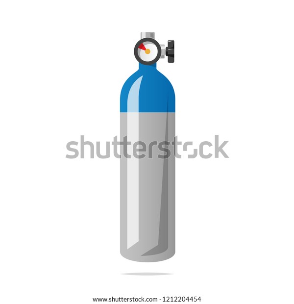Oxygen cylinder tank vector\
isolated