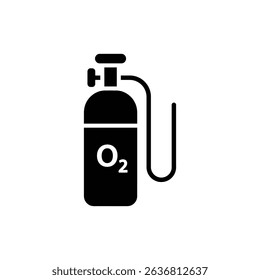 Oxygen Cylinder with Upright Hose for Respiratory Support