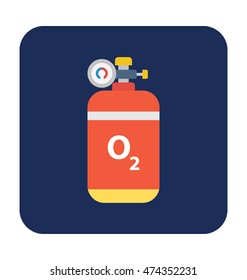 Oxygen Cylinder Vector Icon