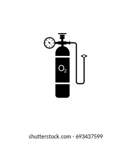 Oxygen cylinder vector icon.