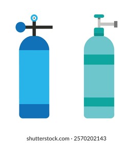 Oxygen cylinder vector illustration design