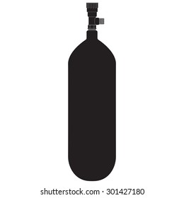 Oxygen cylinder. Vector  isolated on white background