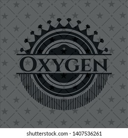 Oxygen dark icon or emblem. Vector Illustration. Detailed.