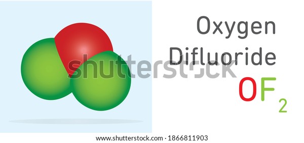 Oxygen Difluoride Of2 Gas Molecule Space Stock Vector (Royalty Free ...