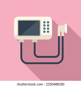 Oxygen equipment icon flat vector. Medical machine. Intensive care