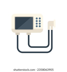 Oxygen equipment icon flat vector. Medical machine. Intensive care isolated