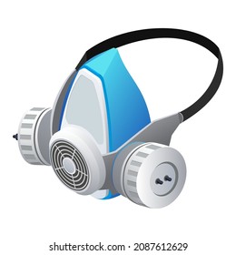 oxygen face mask realistic vector illustration