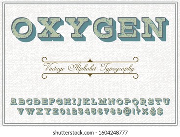 oxygen font alphabet abc a vector typeface modern style, eps 10.