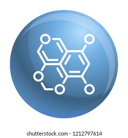 Oxygen formula icon. Outline oxygen formula vector icon for web design isolated on white background
