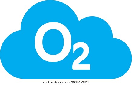 Oxygen gas icon with flat style. Isolated vector oxygen gas icon image, simple style.