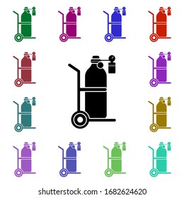 Oxygen, gas, tank, medical instrument multi color icon. Simple glyph, flat vector of medical instruments icons for ui and ux, website or mobile application