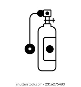 Vektorsymbol von Oxygen Glyph, das leicht bearbeitet oder geändert werden kann

