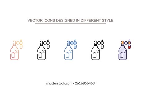 Oxygen icon design with white background stock illustration