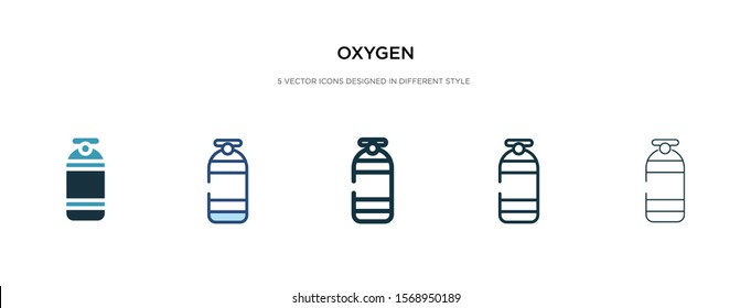 oxygen icon in different style vector illustration. two colored and black oxygen vector icons designed in filled, outline, line and stroke style can be used for web, mobile, ui
