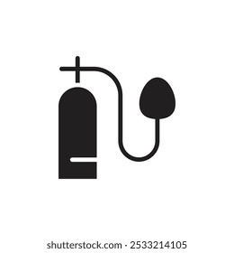 Oxygen icon Flat line illustration