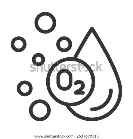 Oxygen Icon Lineal Style Vector Illustration