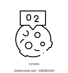 oxygen icon. Linear style sign isolated on white background. Vector illustration