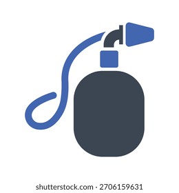 Icono de oxígeno sobre fondo blanco