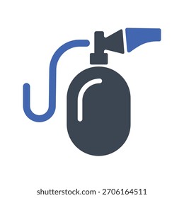 Icono de oxígeno sobre fondo blanco