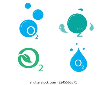 Oxygen icon set. Various of O2 symbol.