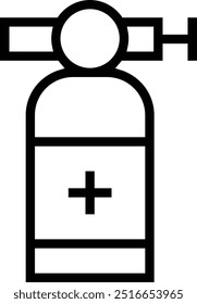 oxygen icon. Thin linear style design isolated on white background