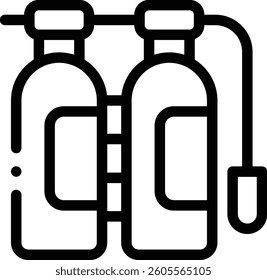 oxygen icon. Thin Linear Style Design Isolated On White Background