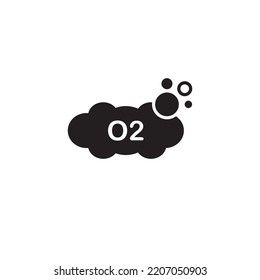 diseño del logotipo de la ilustración del vector de icono de oxígeno
