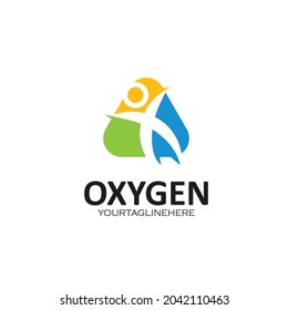 oxygen icon vector with people concept design web template