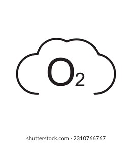 Vektorgrafik-Logo-Design mit Sauerstoffsymbol