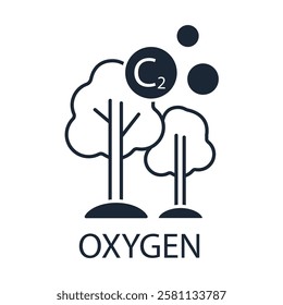 Oxygen icon. vector.Editable stroke.linear style sign for use web design,logo.Symbol illustration.
