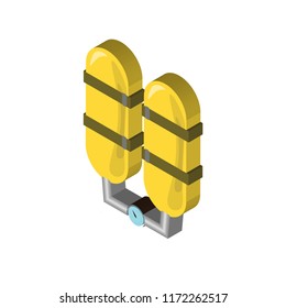 Oxygen isometric left top view 3D icon