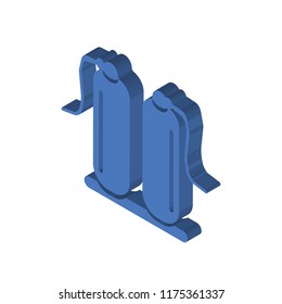 Oxygen isometric left top view 3D icon