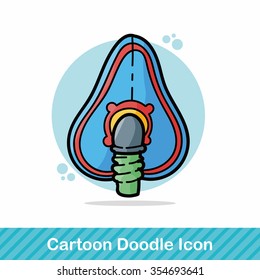 Oxygen mask color doodle